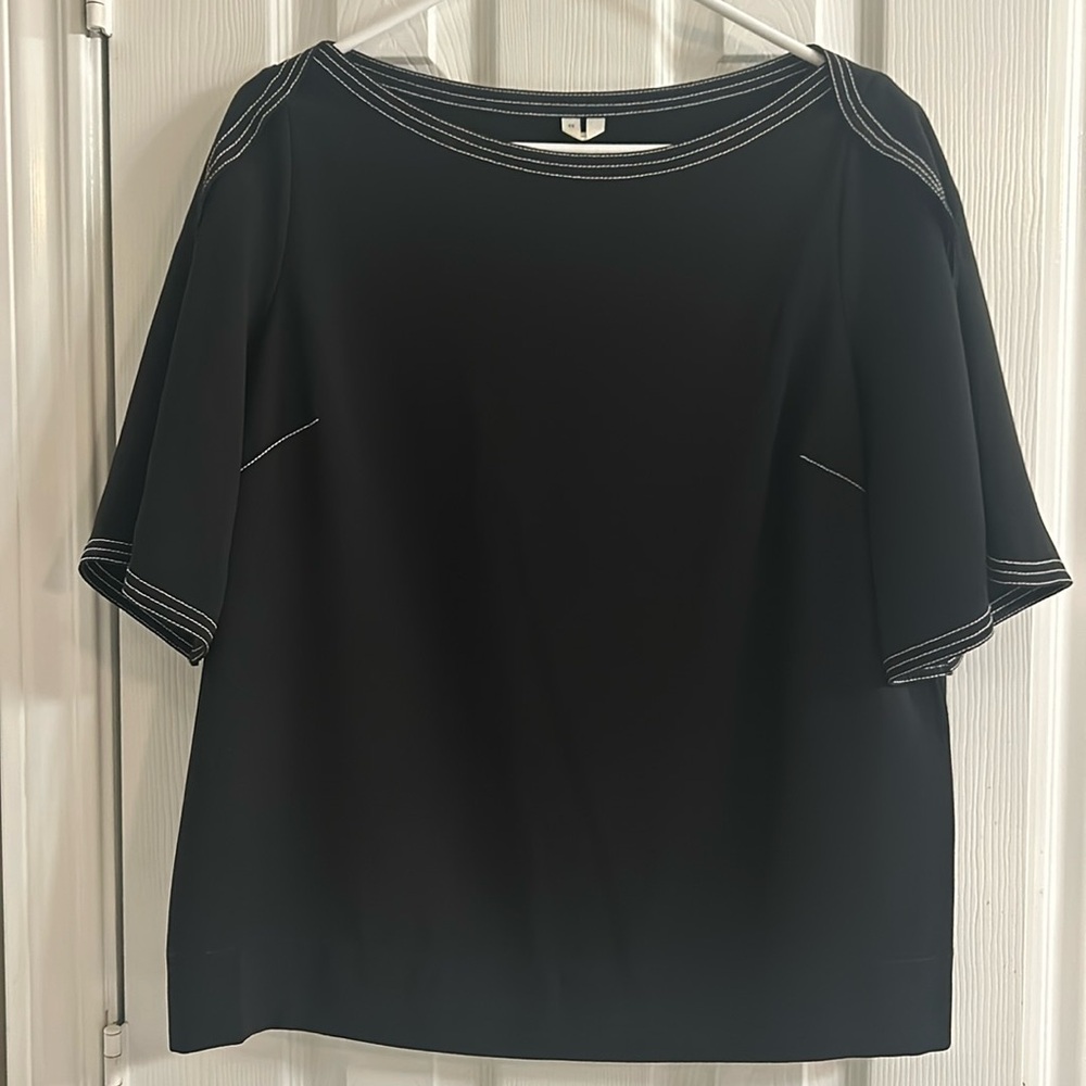 Dressy black top with flair sleeves